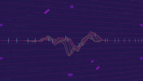 animación del procesamiento de datos financieros en una pantalla digital