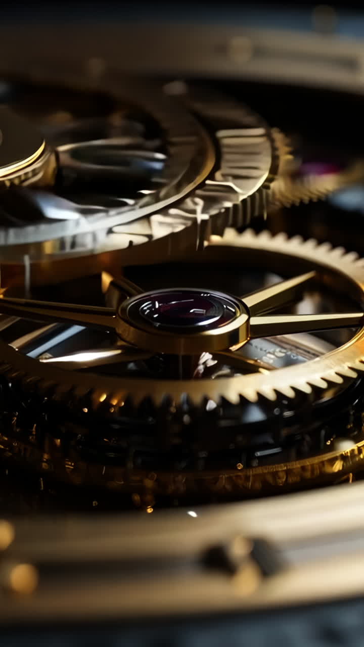 A close up of a clock with a gold and black design. The clock is set to the time of 10:00