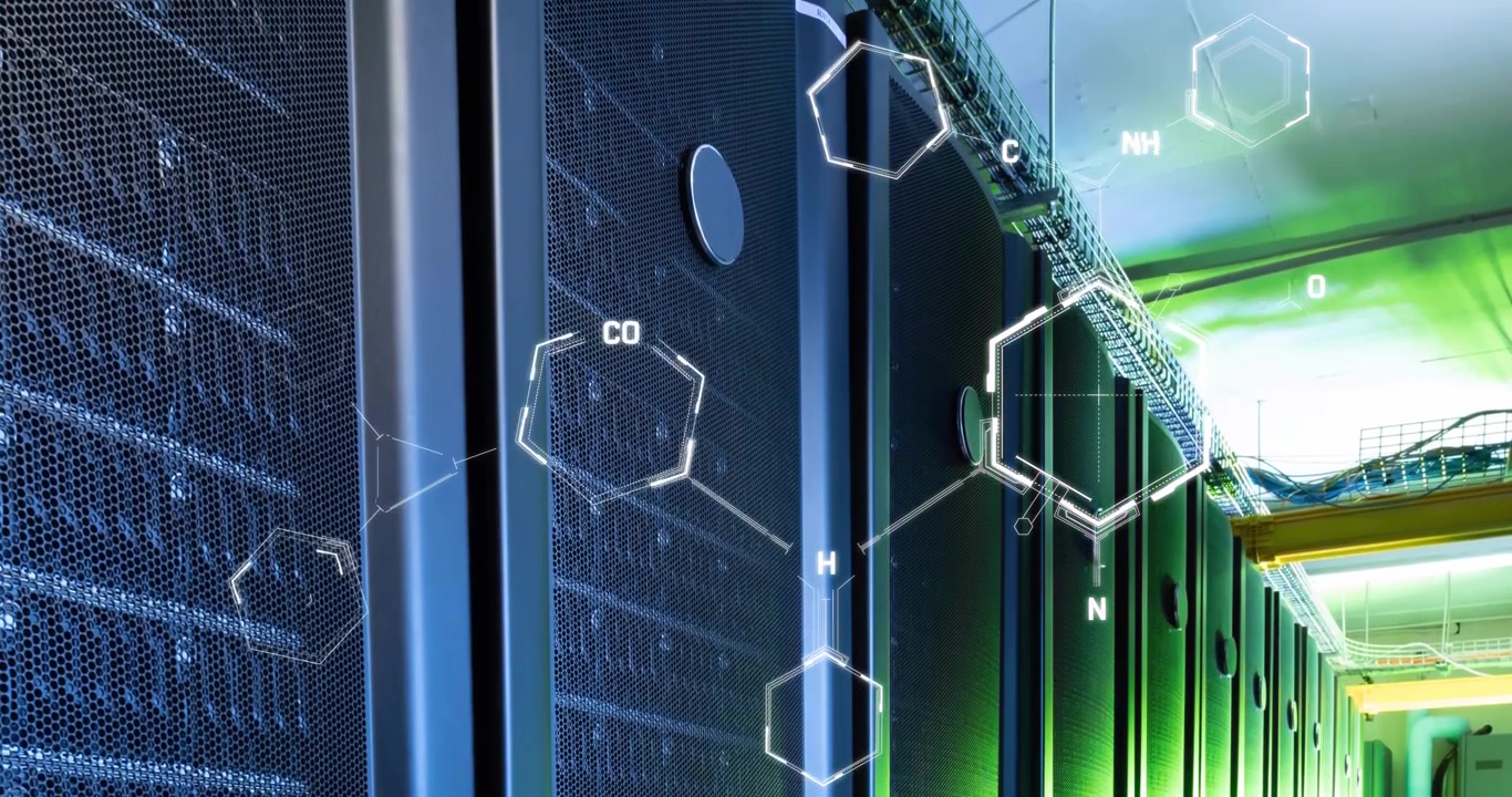 Animation of chemical data processing over computer servers