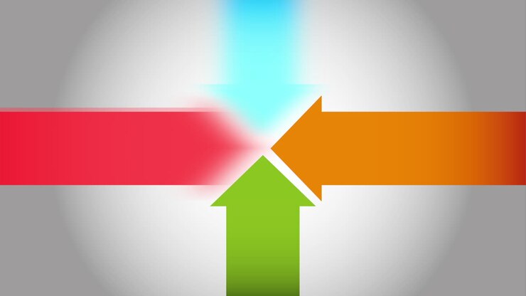 Grafica con frecce multidirezionali