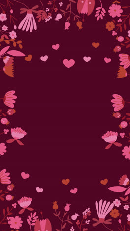 elegante diseño de borde floral