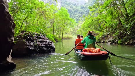 explorando paisajes exuberantes en un viaje pacífico por el río