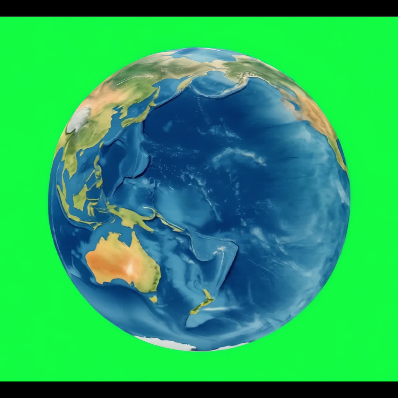 Watercolor Earth globe illustration animation isolated asset, transparent 4K video, alpha channel