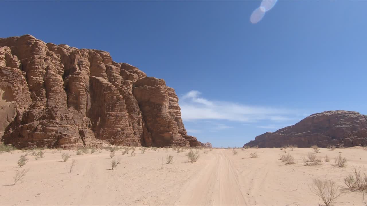 와디 럼 파노라마 뷰 요르단 사막