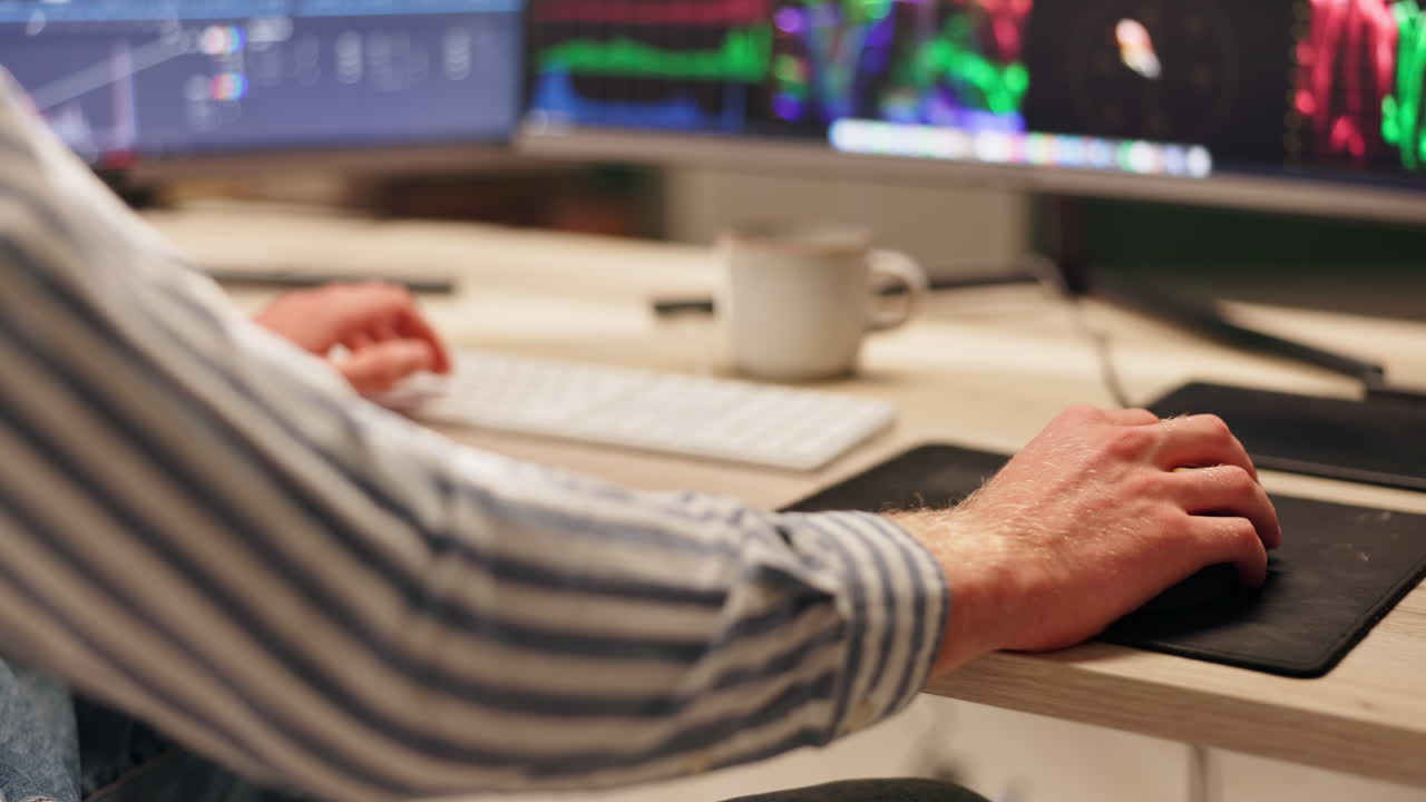 Person working at a computer