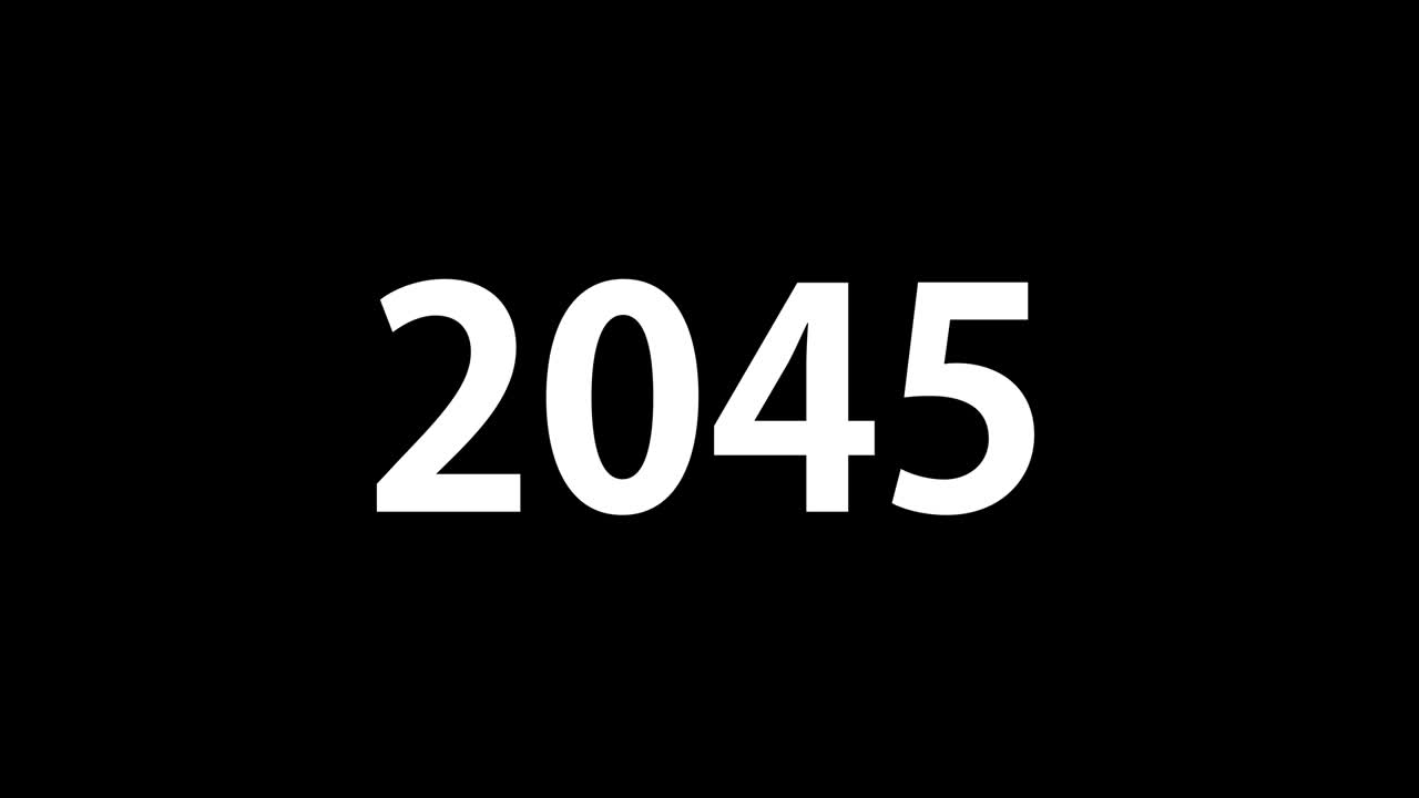 2045 animación de texto gráficos de movimiento