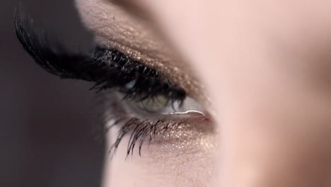 close-up of eye makeup