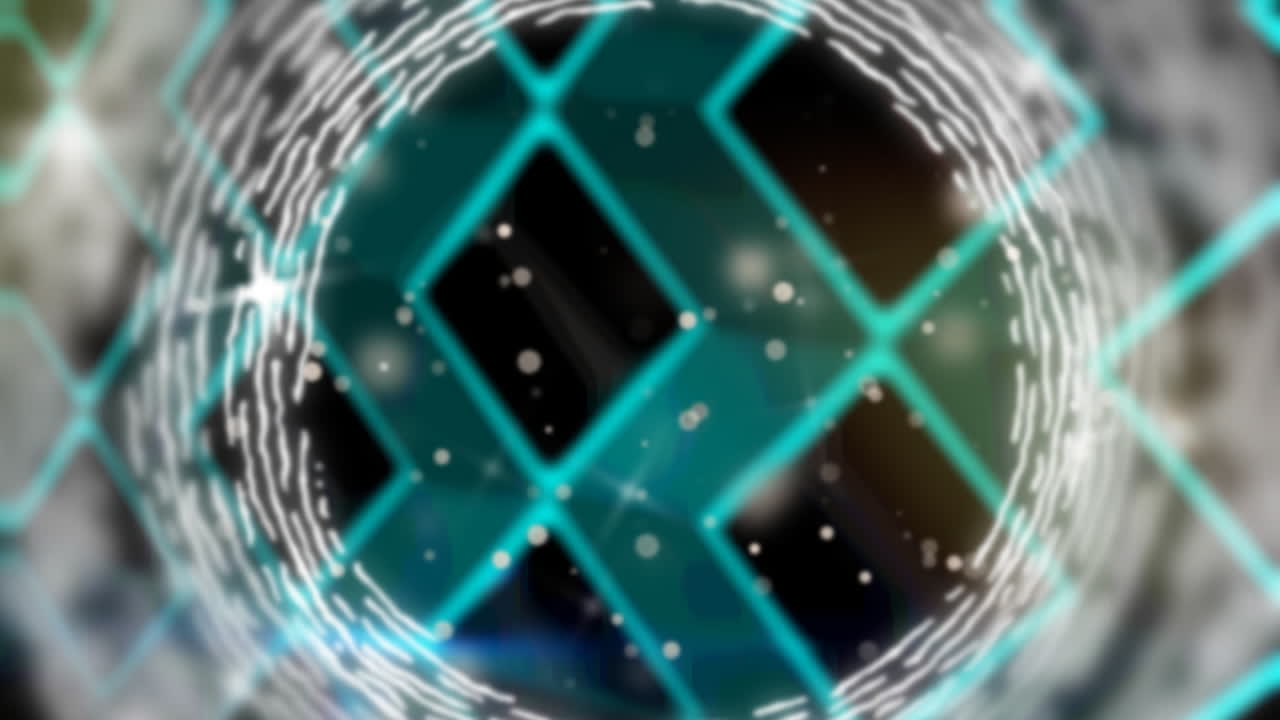 어두운 배경 위의 연결 네트워크의 애니메이션