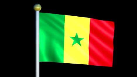 large looping animated flag of senegal