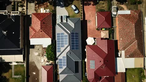 solar panels on the roof of energy-efficient house