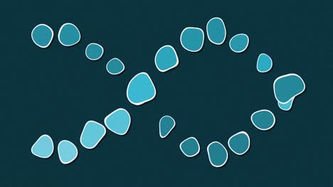animación de la cadena de adn sobre un fondo gris
