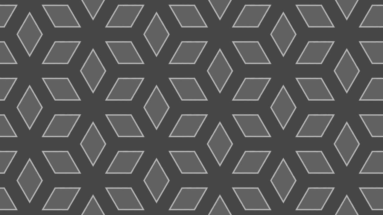 patrón gráfico en blanco y negro con efecto estroboscópico e hipnótico, mientras aumenta en tamaño y luego lo reduce.