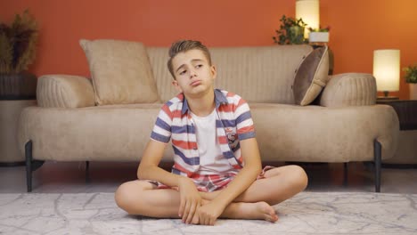 un niño que no se siente bien.