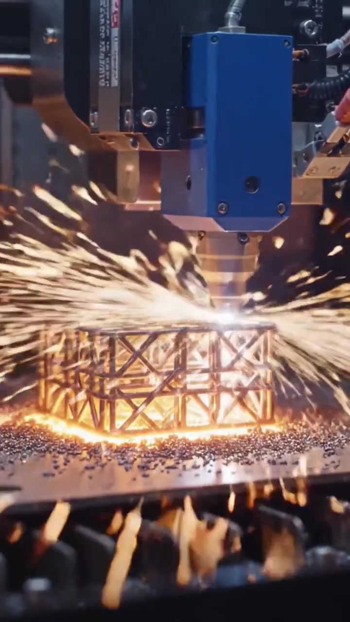 Hassas İşleme Süreci: Metalle Etkileşime Giren Yüksek Teknolojili Bir Kesiciden Büyüleyici Kıvılcımlar Çıkarken, Yenilikçi Metal İşleme Teknikleri ve Dinamik Enerji Sergileniyor
