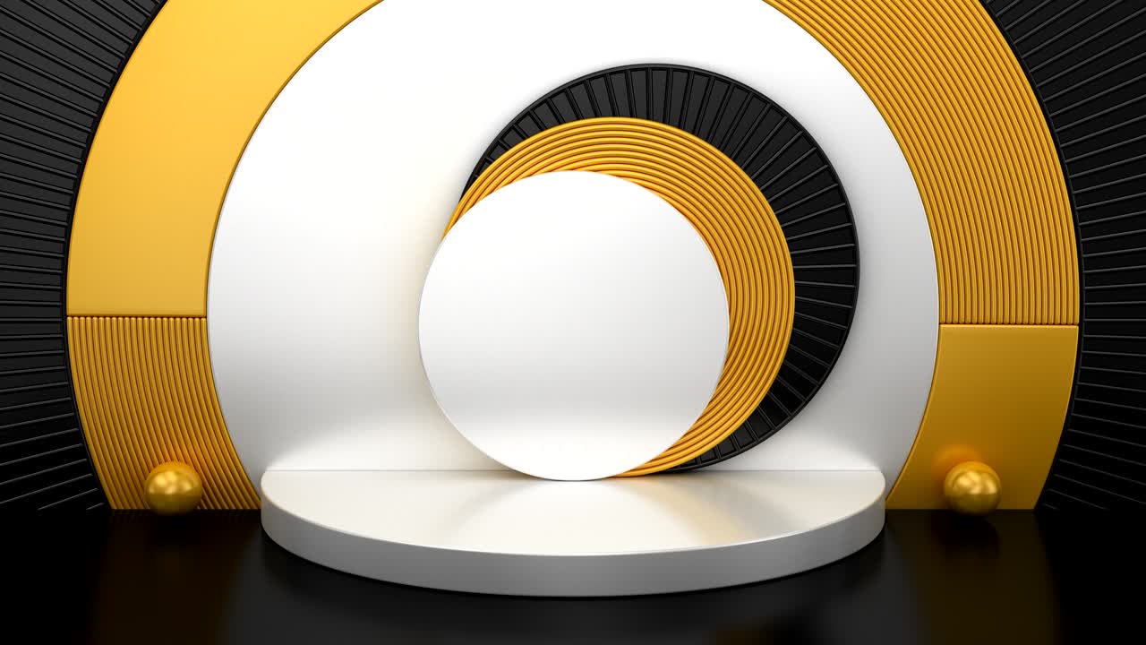 podio con formas geométricas