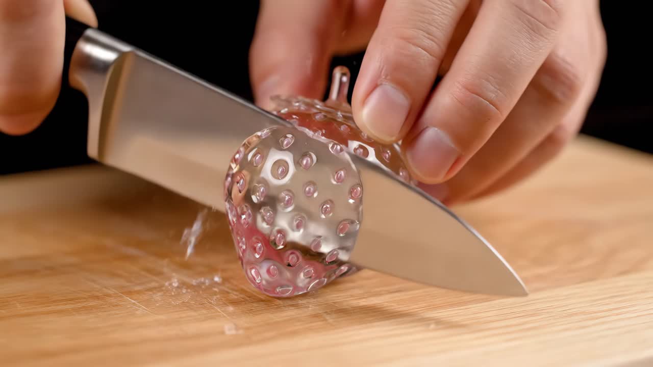 Cutting a Strawberry