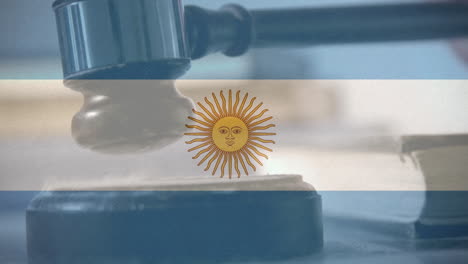 animación digital de la bandera argentina 4k