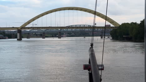 daniel carter beard bridge crossing the ohio river in cincinnati, ohio - pov