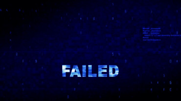 Failed Text Digital Noise Twitch Glitch Distortion Effect Error Animation.