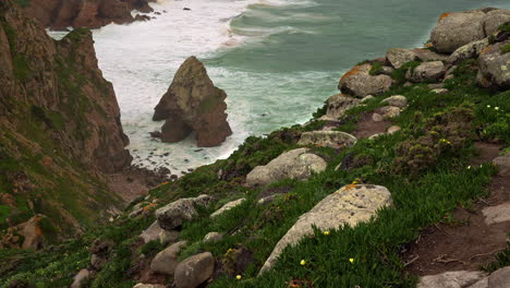 dramatic coastal scenery at cabo da roca, portugal