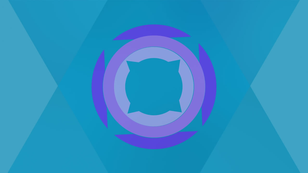 파란색 배경에서 움직이는 패턴의 애니메이션