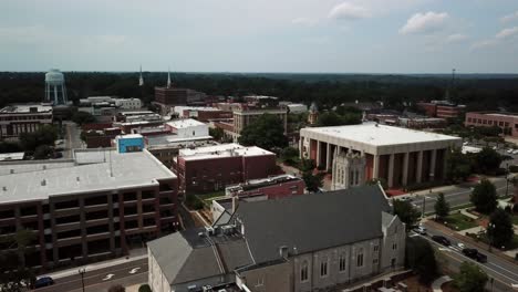 aerial flyover high above concord north carolina