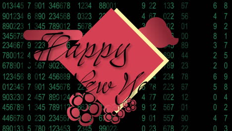 animation of white text percent on explosion over moving stripes on dark red background