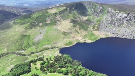 ireland epic locations the colours of summer lough tay wicklow mountains on a perfect day aerial view