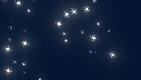 animation of stars twinkling and glowing in a midnight sky