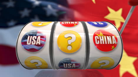 Usa-Vs-China,-Ruedas-De-Máquinas-Tragamonedas