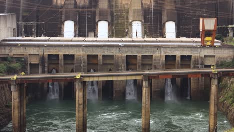 foz do iguacu, brazil: itaipu hydroelectric power plant dam and turbines