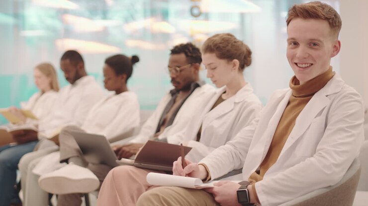 Portrait of Young Medical Student at Lecture