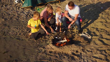 Family Camping Trip on the Beach