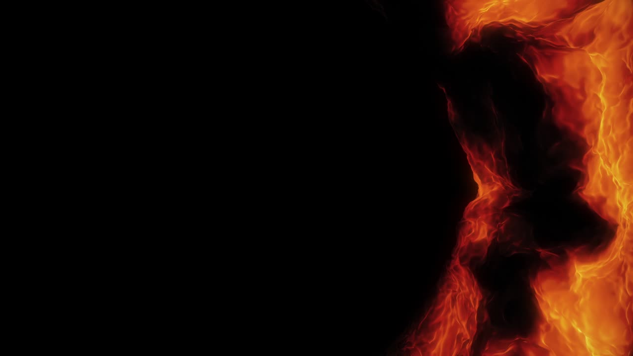 Abstract Fire Right Frame Column Loop With Matte