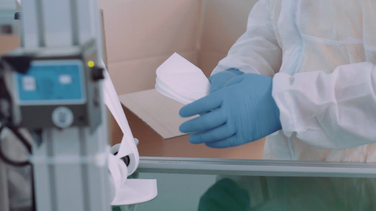 máquina automática para la producción de máscaras ffp1, ffp2, ffp3