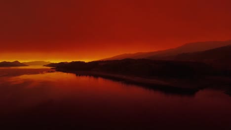 over horsetooth with mountain fire smoke