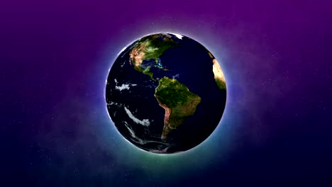 4k la tierra desde el espacio - planeta giratorio completamente iluminado video de stock