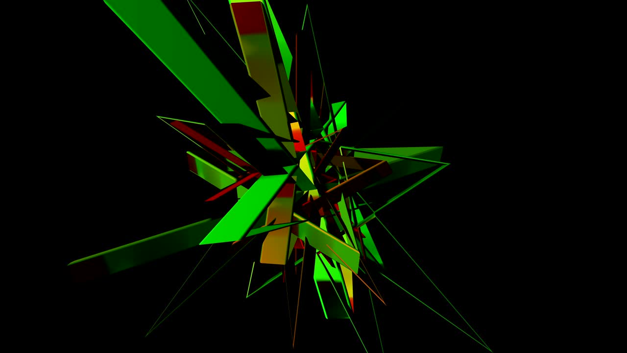 elementos 3d de movimiento de transformación geométrica abstracta