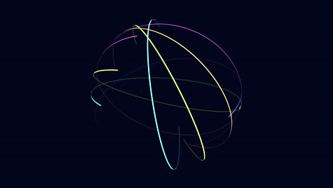 círculo radiante colorido con líneas vibrantes