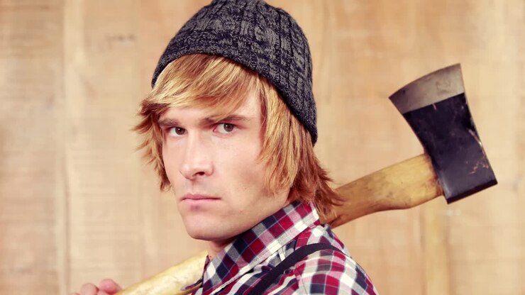 Hipster dressed as a lumberjack