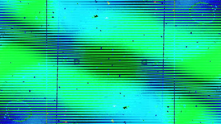 Motivo glitch digitale vivace con linee orizzontali.