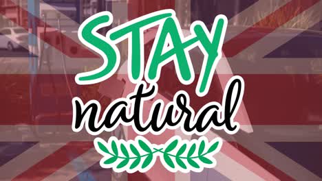 texto natural sobre la bandera de gran bretaña y la carga de coches eléctricos