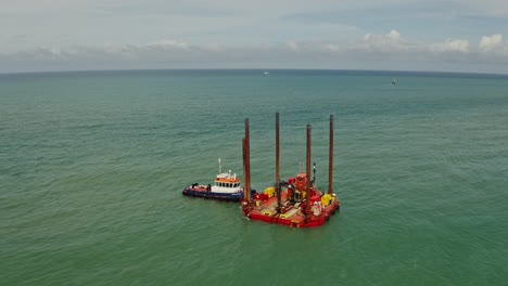 operaciones de extracción de pilas en alta mar