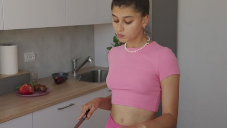 woman preparing food in the kitchen