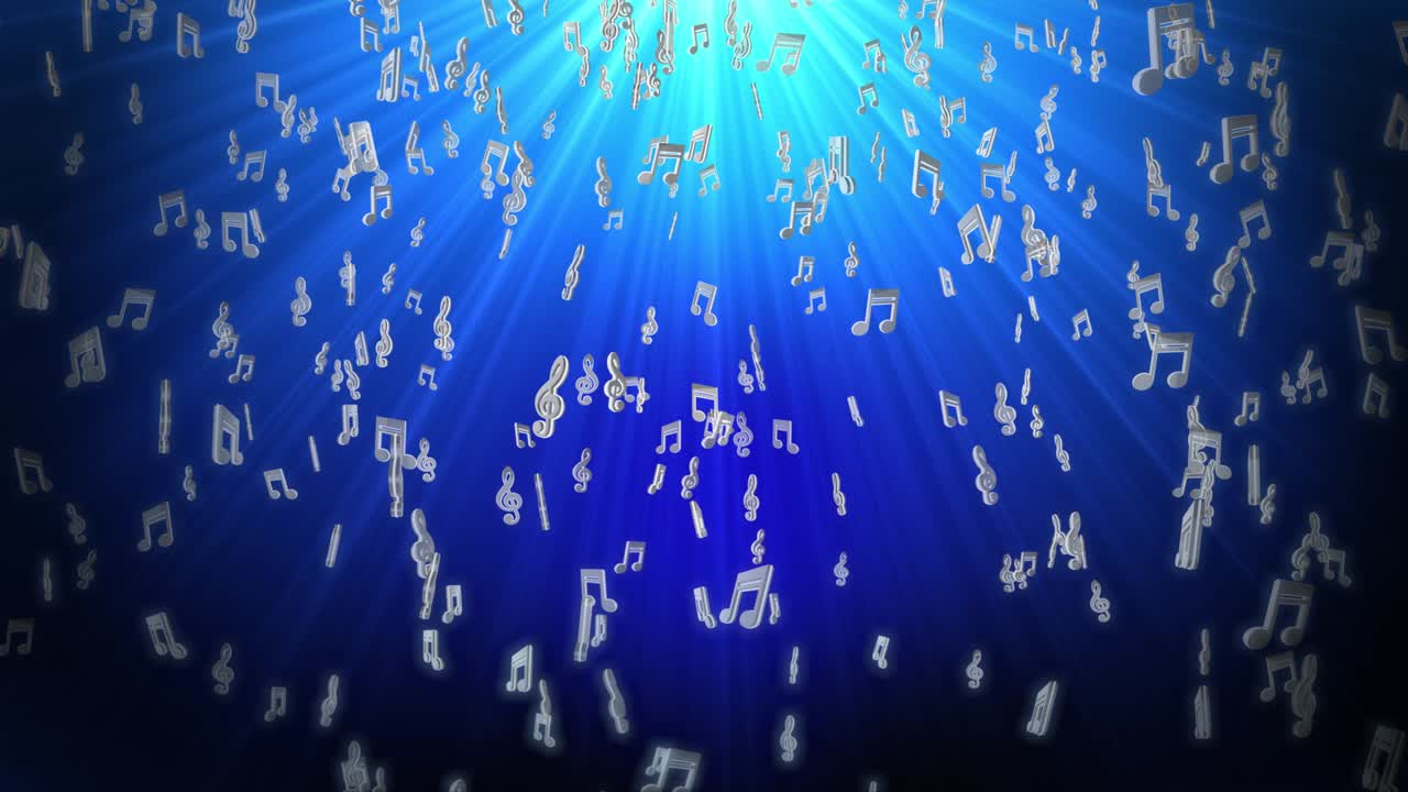 황금색, 하색, 파란색 음으로 인 음악 루프 배경