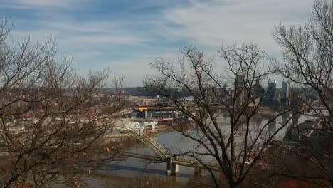 drone shots of downtown pittsburgh