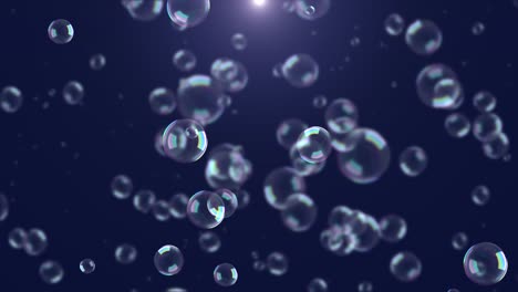 abstract air bubbles in the water blue 4k 3d green screen loop animation background.