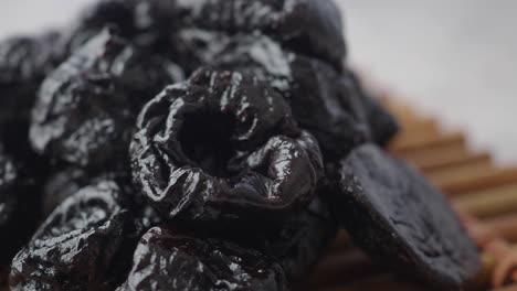 close-up of dried plums