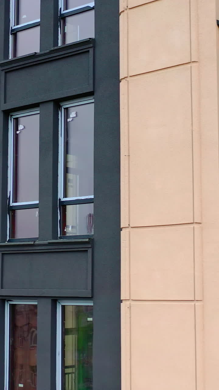 Aerial view of apartment building. Aerial view of multi storey apartment building