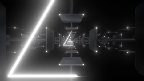 abstract futuristic tunnel with neon light